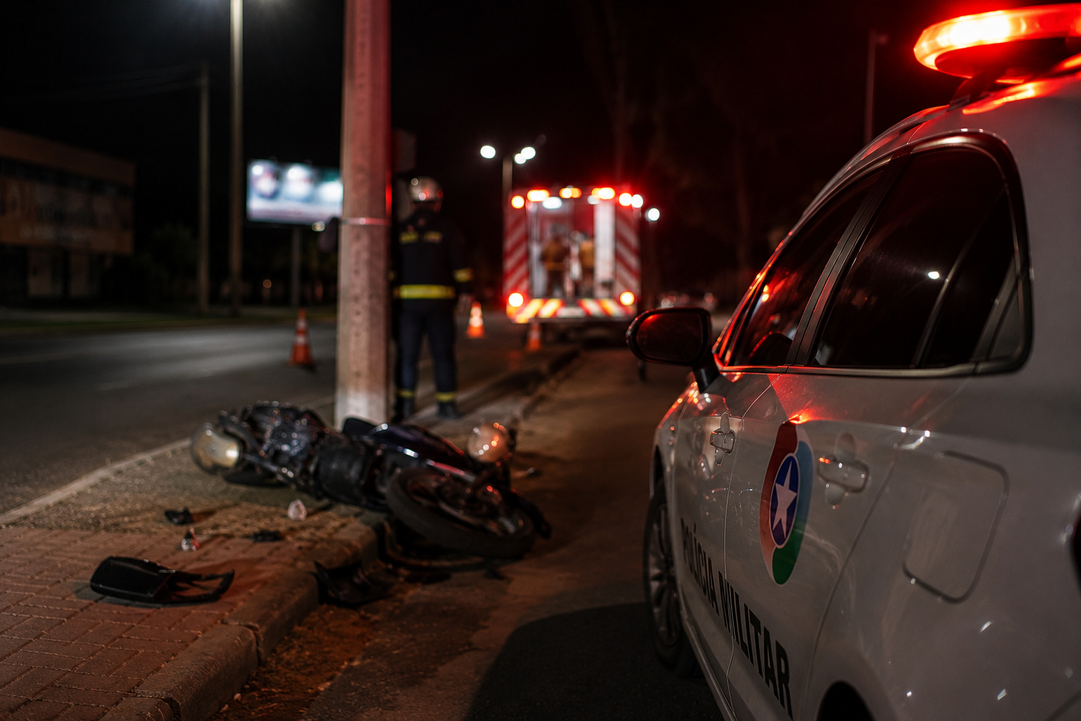Tragédia: Duas pessoas morrem após motocicleta atingir poste de energia no Oeste de SC