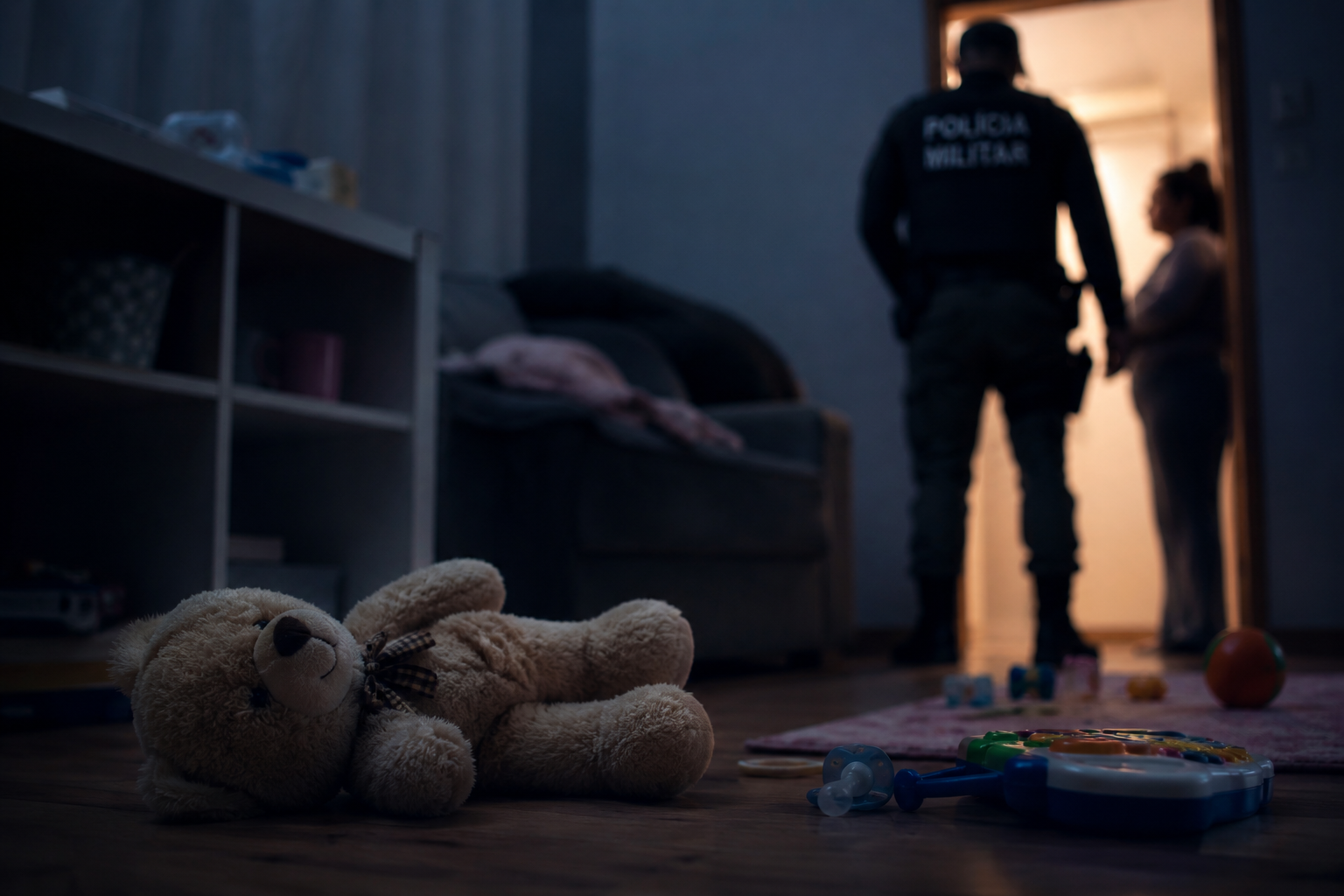 Três crianças, incluindo bebê de 1 ano, são encontradas sozinhas em casa no Oeste de SC